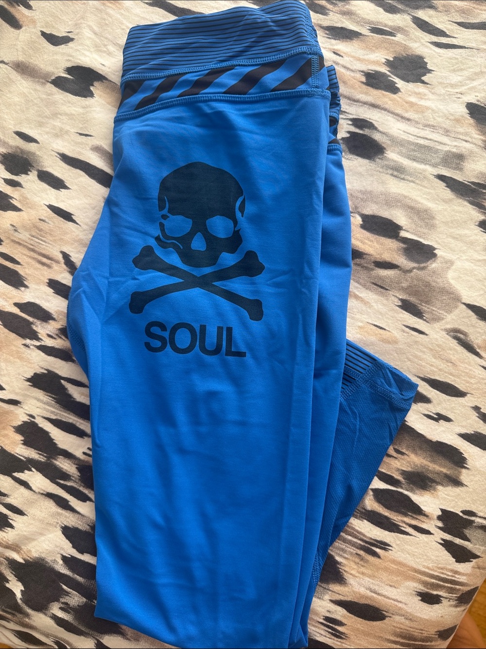Blue Skull 'SOUL' LuluLemon Athletic Leggings
